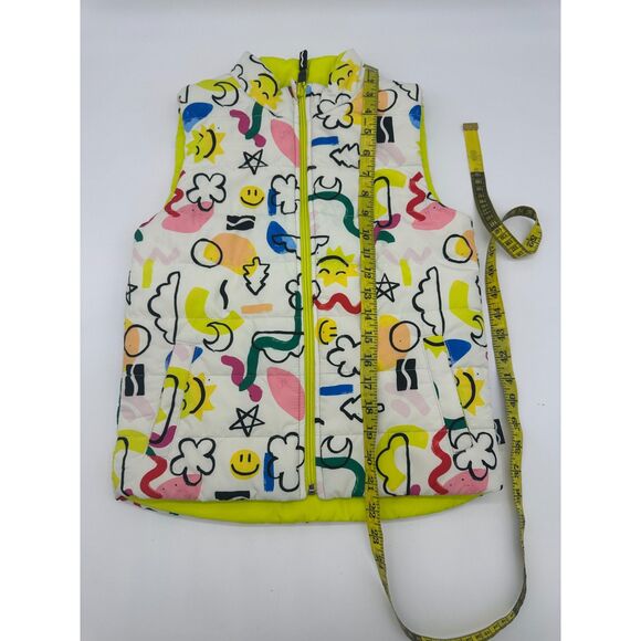 Crayola Puffer Vest Reversible Sz S/M* Zip Up & Pockets Multicolors - Picture 4 of 8